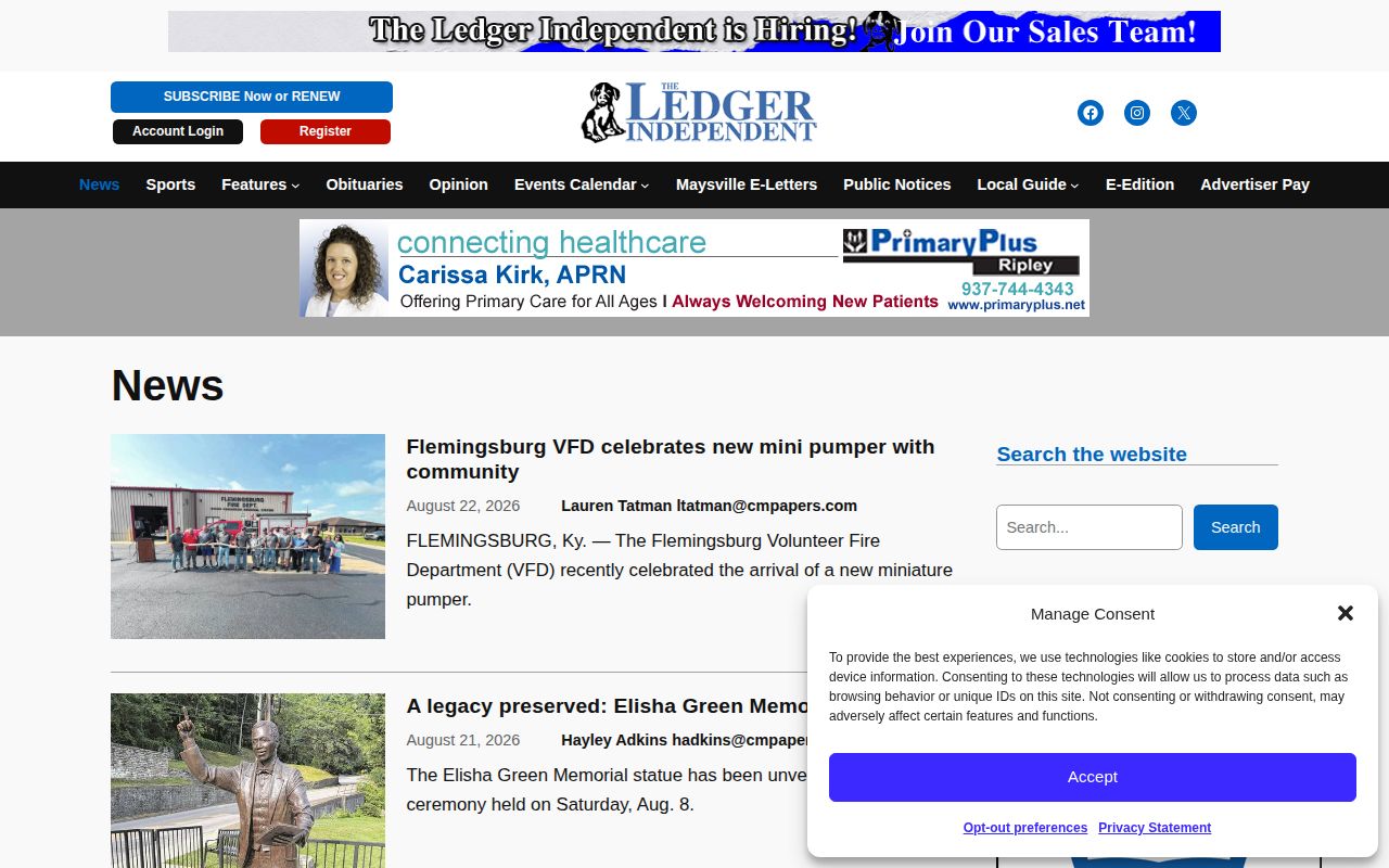 Mason County crime news archive on Maysville Online